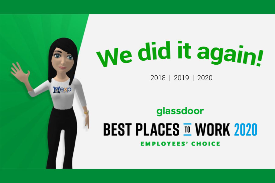 eXp Realty Selected As a Best Place to Work For Third Consecutive Year